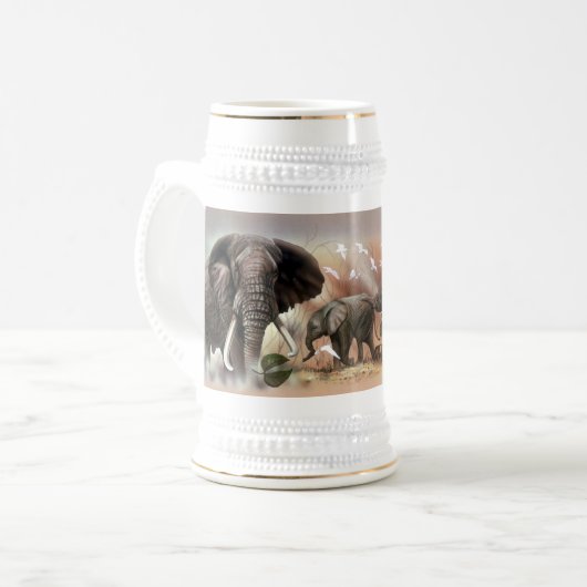 象 ビールジョッキ (正面左)
