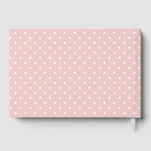 象,ピンクの水色の花,赤ちゃんシャワー ゲストブック (裏面)