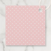 象，ピンクの水色の花，赤ちゃんシャワー フェイバータグ (裏面)