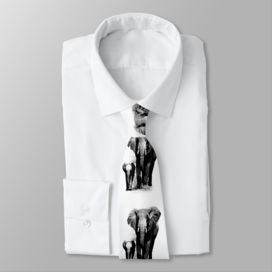 象&ベビー象カスタムのネクタイ ネクタイ (タイ)