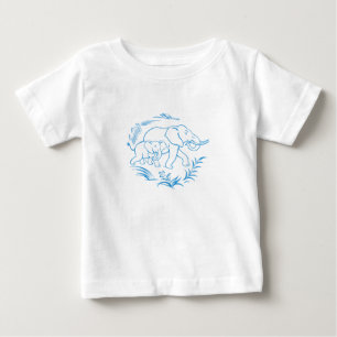 象 ベビーTシャツ