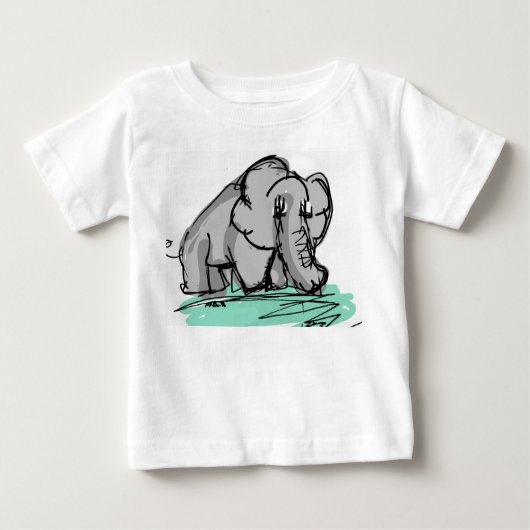 象 ベビーTシャツ (正面)