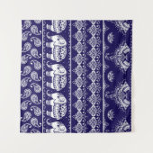 象、ペイズリー：部族ヴィンテージパターン。 タペストリー (正面(横))