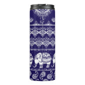 象、ペイズリー：部族ヴィンテージパターン。 タンブラー (裏面)