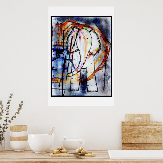 象 ポスター (キッチン)