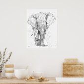 象 ポスター (キッチン)