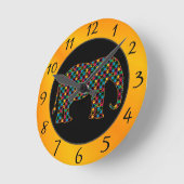 象 ラウンド壁時計 (傾斜)