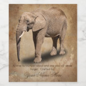 象 ワインラベル (シングルラベル)