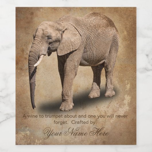 象 ワインラベル (シングルラベル)