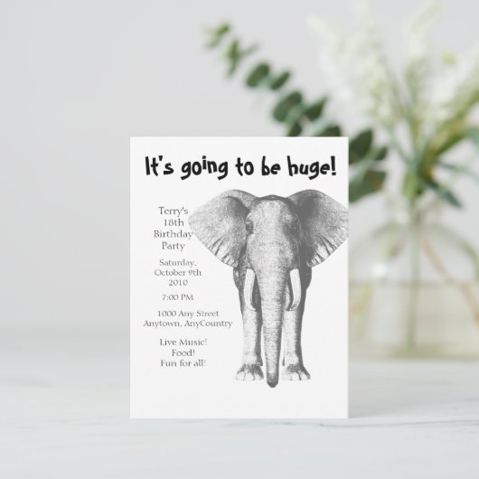 象—大きな誕生日 招待状 (スタンド正面)