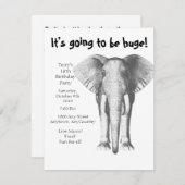 象—大きな誕生日 招待状 (正面/裏面)