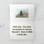 象"私は決して誕生日" /BELATEDの誕生忘れません カード (内部)