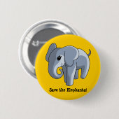 象 缶バッジ (正面&裏面)