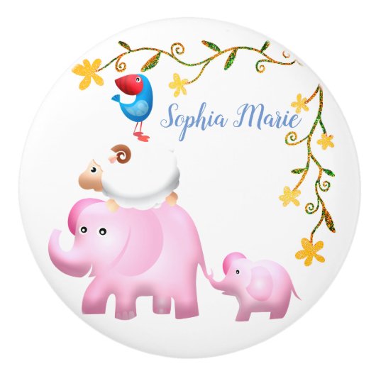 象・羊・鳥獣タワー セラミックノブ (正面)