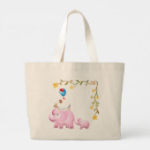 象・羊・鳥獣タワー ラージトートバッグ (裏面)