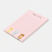 象、虎、ヒョウのピンクのアイテム ポストイット (アングル)