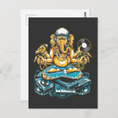 象DJ動物電子音楽テクノファン ポストカード (正面/裏面)