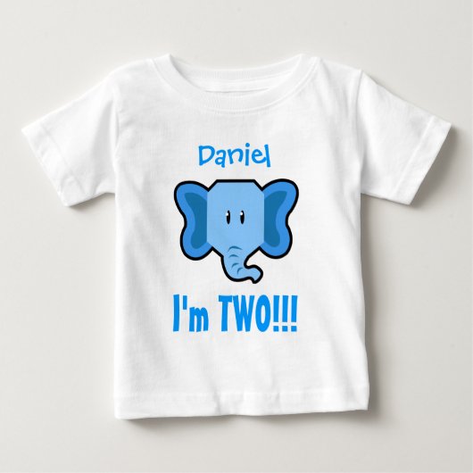 象V01との2年の第2誕生日 ベビーTシャツ (正面)