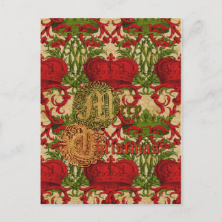 豪奢なクリスマスの挨拶 シーズンポストカード