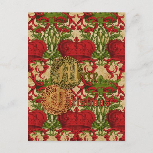 豪奢なクリスマスの挨拶 シーズンポストカード (正面)