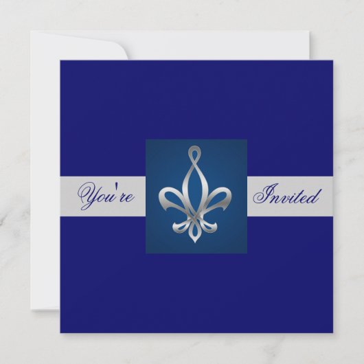 豪奢なケルト族のフルーアの青いすべての行事の招待状 招待状 (正面)