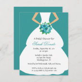 豪奢なブライダルシャワーの招待状 招待状 (正面/裏面)