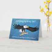 豪奢なワシ"こんにちは"挨拶状 カード (黄色い花)