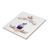 豪奢な紫色のカップケーキ タイル (側面)