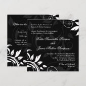 豪華つる植物結婚式招待状 招待状 (正面/裏面)