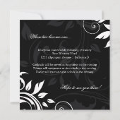 豪華つる植物結婚式招待状 招待状 (裏面)