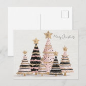 豪華でおしゃれなクリスマスツリーカード ポストカード (正面/裏面)
