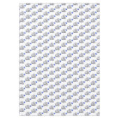 豪華でかわいく青い象の男の赤ちゃんの子供部屋 テーブルクロス (正面)