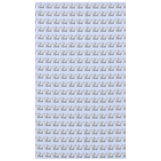 豪華でかわいく青い象の男の赤ちゃんの子供部屋 テーブルクロス (正面)