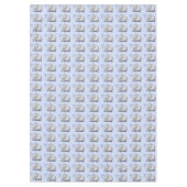 豪華でかわいく青い象の男の赤ちゃんの子供部屋 テーブルクロス (正面)