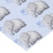 豪華でかわいく青い象の男の赤ちゃんの子供部屋 テーブルクロス (アングル)