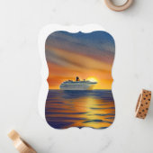 . .豪華でエキサイティングな方法を提供するクルーズ船 ノートカード (正面/裏面インサイチュ)