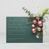 豪華でエレガントなクリスマスパーティーの招待状 シーズンカード (スタンド正面)