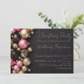 豪華でエレガントなクリスマスパーティーの招待状 シーズンカード (スタンド正面)