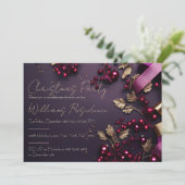 豪華でエレガントなクリスマスパーティーの招待状 シーズンカード (スタンド正面)