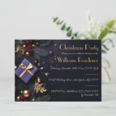 豪華でエレガントなクリスマスパーティーの招待状 シーズンカード (スタンド正面)
