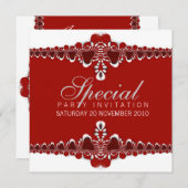 豪華でエレガントな特別招待状 招待状 (正面/裏面)