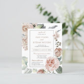 豪華でエレガントな花柄のダスティピンクのウェディングプラン (スタンド正面)