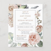 豪華でエレガントな花柄のダスティピンクのウェディングプラン (正面)