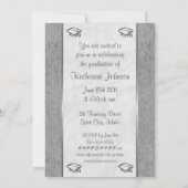 豪華でカスタマイズ可能な卒業式招待状 招待状 (裏面)