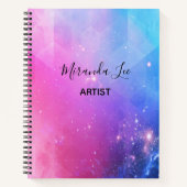 豪華でカラフルな空間幾何学 ノートブック (正面)