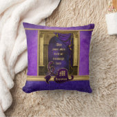 豪華でクラシックなアーチのコラムのバイオレットは金ゴールドをおおいます クッション (ブランケット)