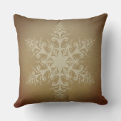 豪華でスタイリッシュなスノーフレーク クラシック ヴィンテージ クリスマス クッション (裏面)