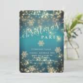 豪華でスパークリングな企業のクリスマスパーティー 招待状 (スタンド正面)