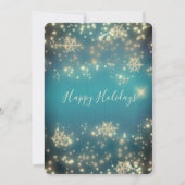 豪華でスパークリングな企業のクリスマスパーティー 招待状 (裏面)