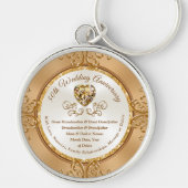 豪華で実用的な50周年結婚の贈り物 キーホルダー (正面)